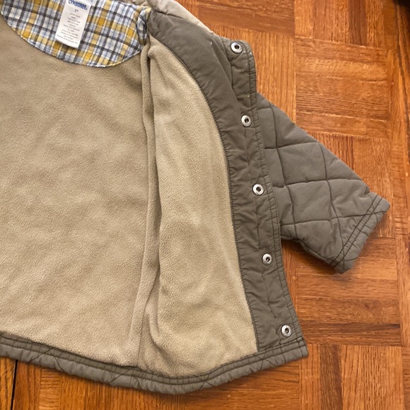 Gymboree Quilted Puffer Jacket in Olive and Beige - Picture 12 of 15